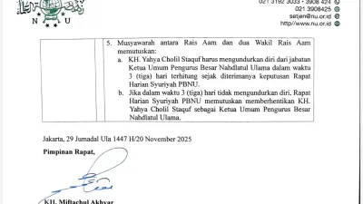 Ultimatum PBNU Bocor, Gus Ipul Serukan Tenang, Kubu Yahya Bergerak Cepat Konsolidasikan PWNU