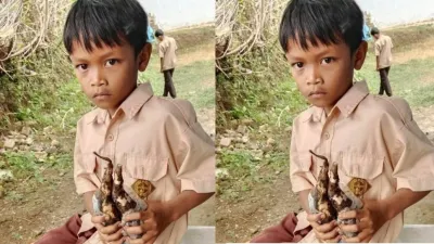 Siswa SD Gowa Viral Usai Ketahuan Bawa Ubi untuk Bekal Sekolah