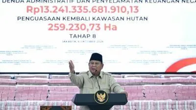 Satgas PKH Kembalikan 259 Ribu Hektar Hutan, Rp 13,24 Triliun Disetor ke Kas Negara