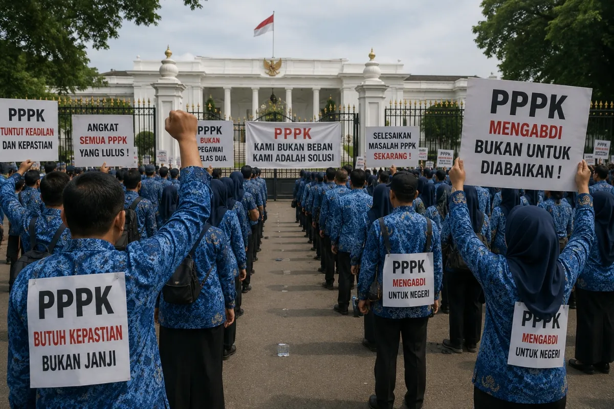 Ilustrasi Demo PPPK